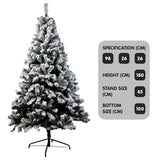 Christabelle Snow-Tipped Snowflocked Artificial Christmas Tree 1.8m - 850 Tips - Side View