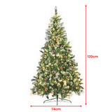Christabelle 1.2m Pre Lit LED Christmas Tree with Pine Cones - Top-Down View