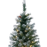 Christabelle 2.4m Pre Lit LED Christmas Tree with Pine Cones - 45-Degree Angle