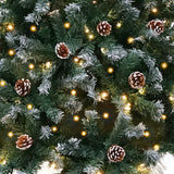 Christabelle 2.7m Pre Lit LED Christmas Tree with Pine Cones - Close-Up Angle