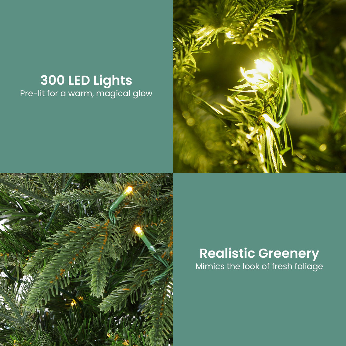 Christabelle 1.8m Prelit Everglow Fir Christmas Tree with 300 LED Lights