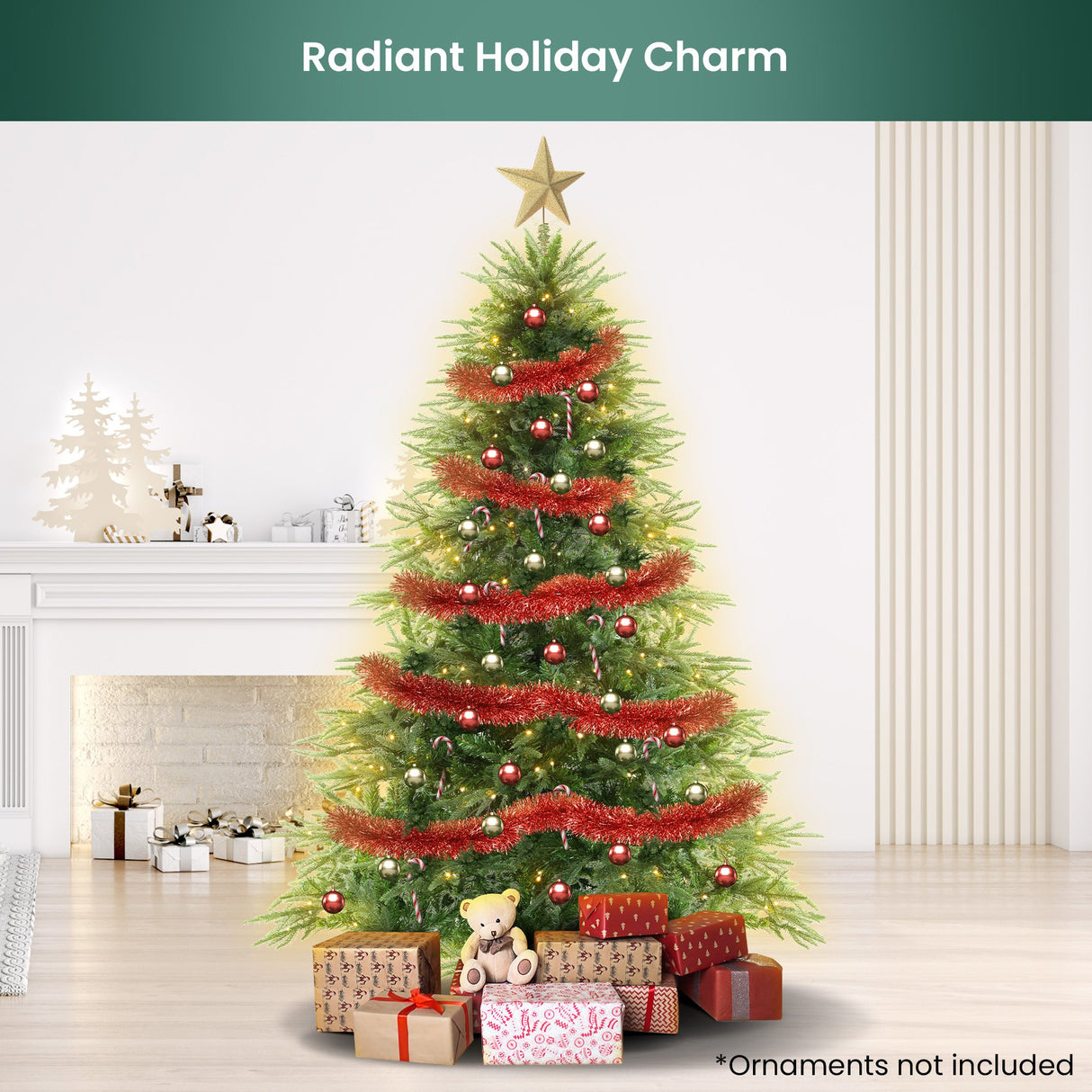 Christabelle 1.8m Prelit Everglow Fir Christmas Tree with 300 LED Lights