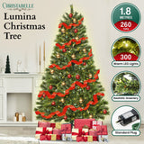 Christabelle 1.8m Prelit Lumina Pine Christmas Tree with 300 LED Lights - Side View