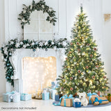 Christabelle 2.1m Pre Lit LED Christmas Tree with Pine Cones - Low Angle