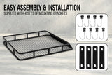 RIGG Universal Car Roof Rack Basket Cargo Carrier - 45-Degree Angle