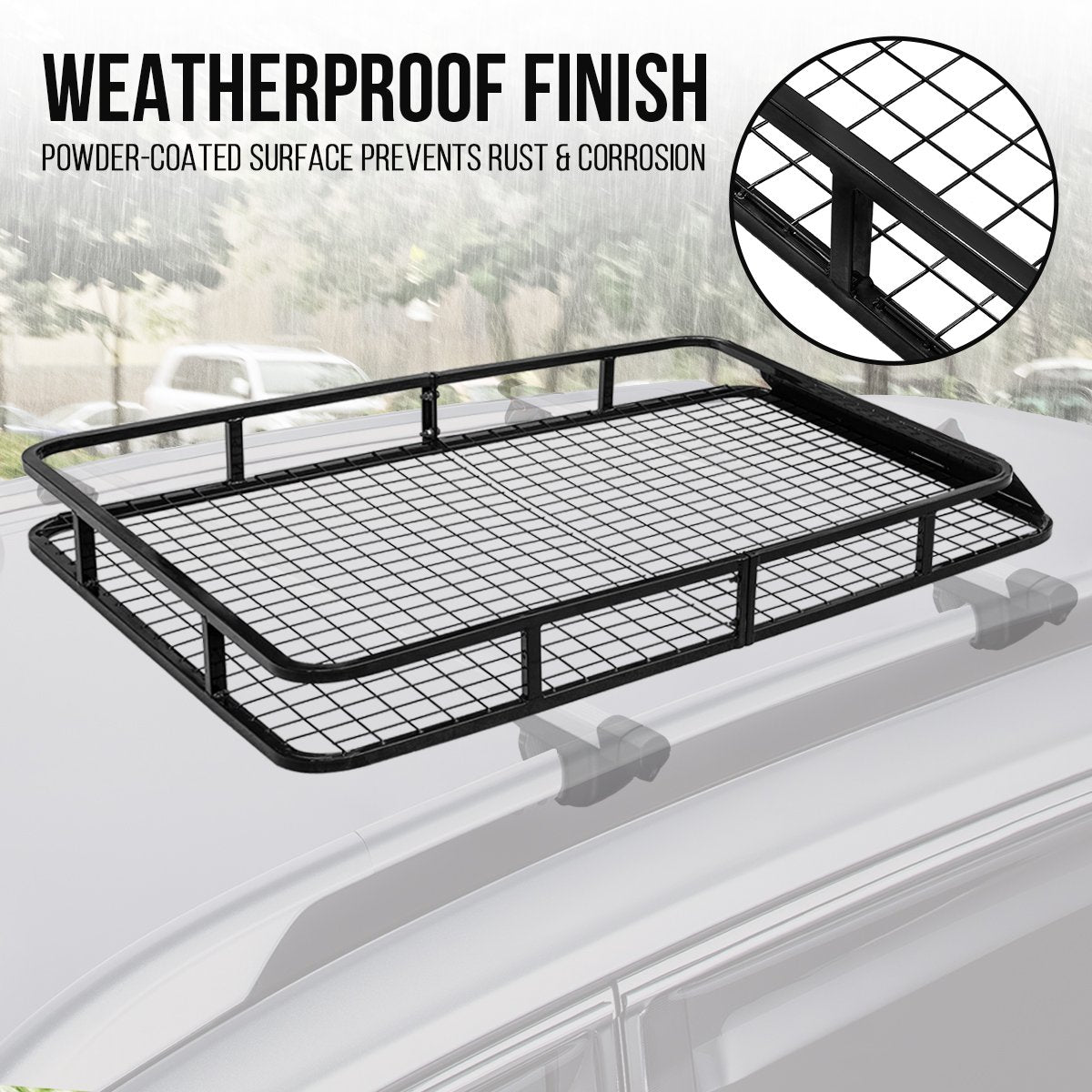 RIGG Universal Car Roof Rack Basket Cargo Carrier