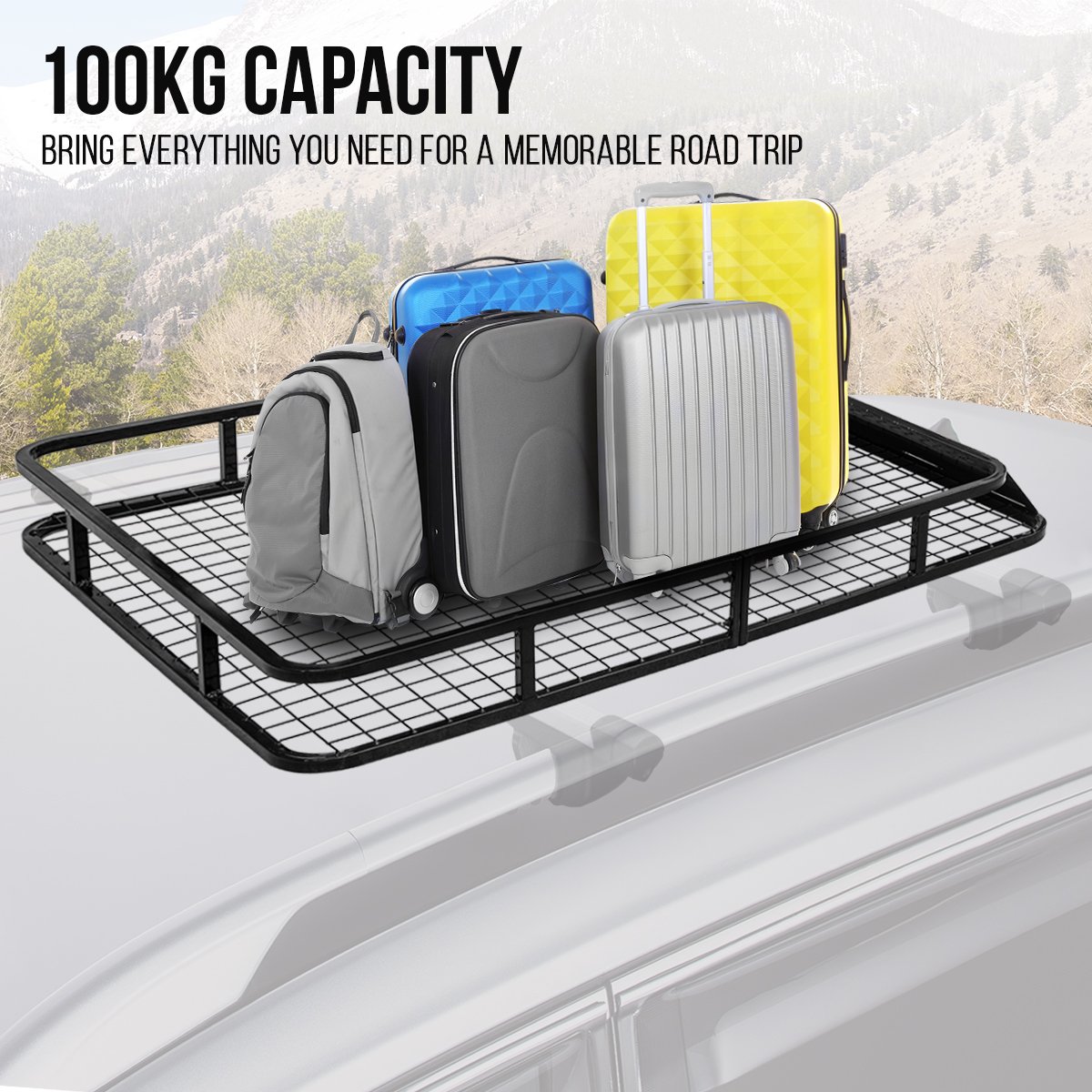 RIGG Universal Car Roof Rack Basket Cargo Carrier