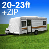 Caravan Cover with zip 20-23 ft - Front View