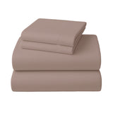 4pc 1000 Thread Count Cotton Rich King Bed Sheet Gift Pack CVC Microfibre Blend in Linen - Side View