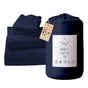 4pc 1000 Thread Count Cotton Rich King Bed Sheet Gift Pack CVC Microfibre Blend in Navy