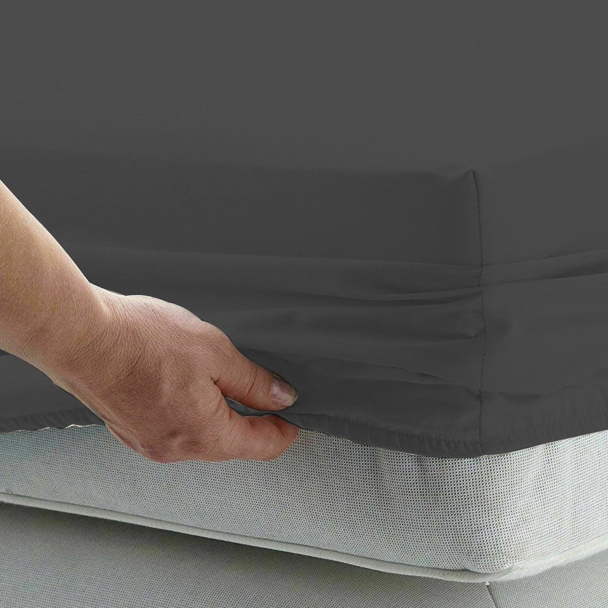 Pewter Cotton microfibre 1000TC 4pc King sheet set