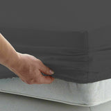 Pewter Cotton microfibre 1000TC 4pc King sheet set - Side View