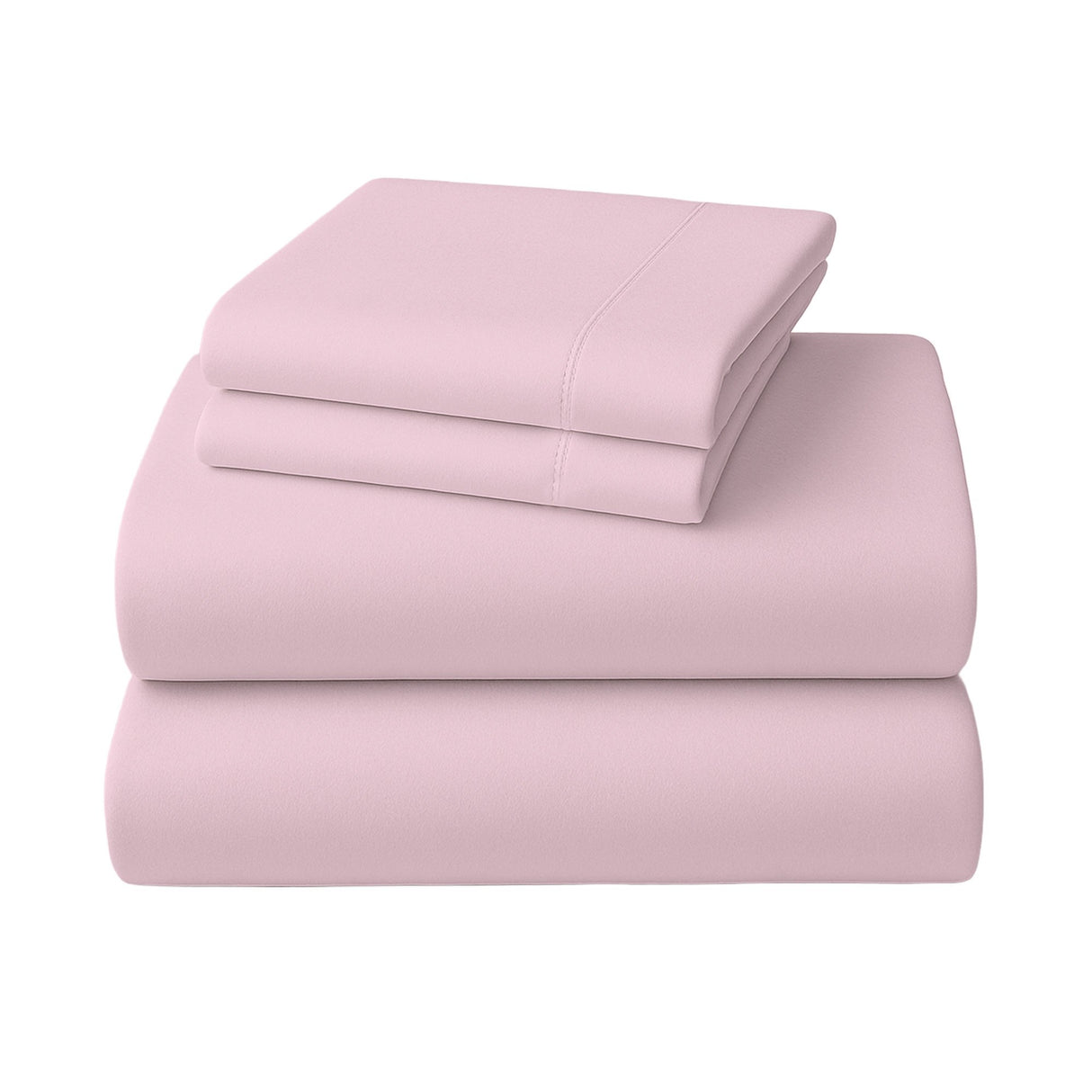 4pc 1000 Thread Count Cotton Rich King Bed Sheet Gift Pack CVC Microfibre Blend in Pink