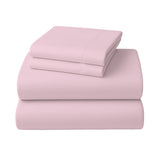 4pc 1000 Thread Count Cotton Rich King Bed Sheet Gift Pack CVC Microfibre Blend in Pink - Side View