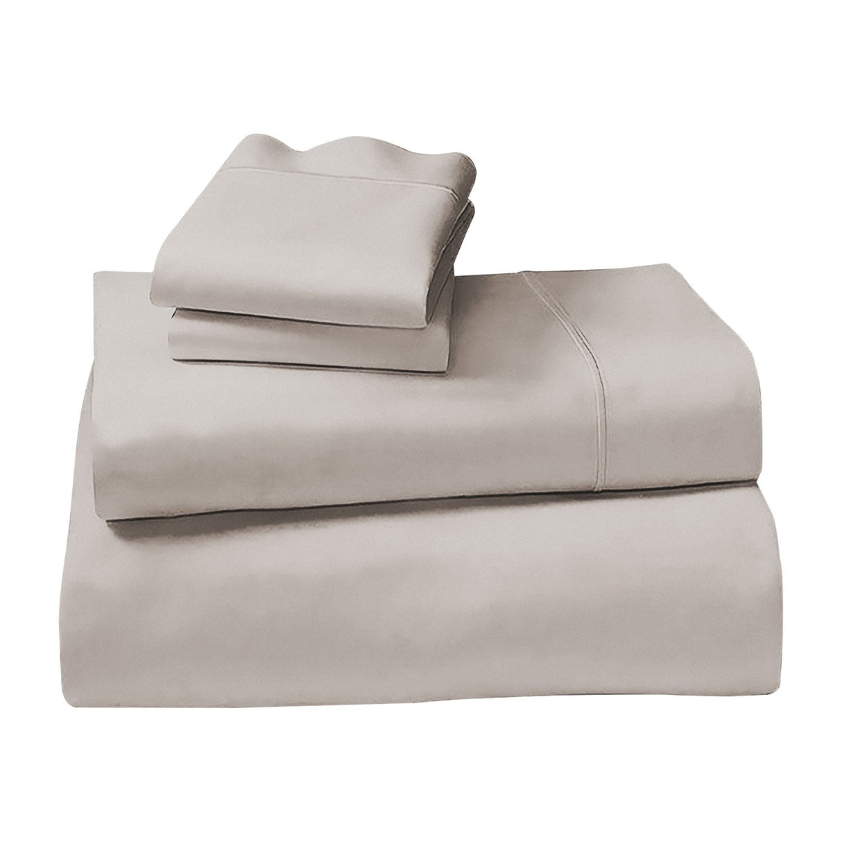 4pc 1000 Thread Count Cotton Rich King Bed Sheet Gift Pack CVC Microfibre Blend in Silver