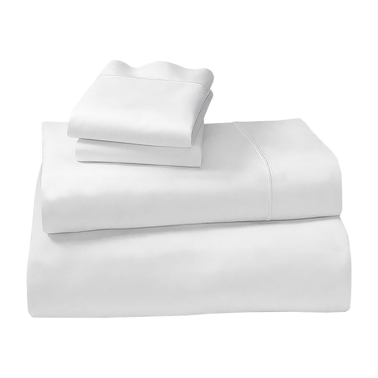 4pc 1000 Thread Count Cotton Rich King Bed Sheet Gift Pack CVC Microfibre Blend in White