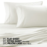 Cotton microfibre 1000TC 4pc Queen sheet set - Ivory