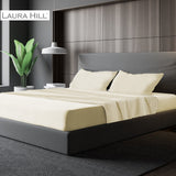 Cotton microfibre 1000TC 4pc Queen sheet set - Ivory