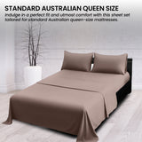4pc 1000 Thread Count Cotton Rich Queen Bed Sheet Gift Pack CVC Microfibre Blend in Linen