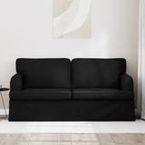 Sofa Black 162 x 80 x 85 cm Fabric - Side View