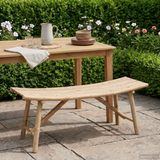 Garden Bench Natural 110 x 45 x 50 cm Bamboo - Side View