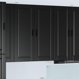 Wall Cabinet PORTO Black 40 x 31 x 100 cm Engineered Wood - Side View