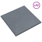 Fall Protection Tiles 12 pcs Grey 50 x 50 cm Rubber