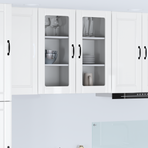 Wall Glass Cabinet PORTO High Gloss White 40 x 31 x 80 cm