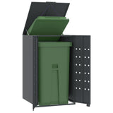 Wheelie Bin Storage for Single Bin Anthracite 69x79x117 cm Steel - Front View