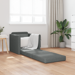 Sofa Bed 60cm Dark Grey Fabric