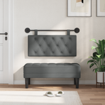 Hanging Headboard Dark Grey Fabric