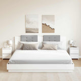 Bedside Cabinets 2 pcs White 30x30x40 cm Engineered Wood - Front View