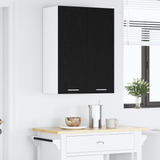 Hanging Cabinet Black Oak 60 x 31 x 80 cm Engineered Wood - Top-Down View
