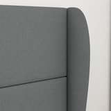 Headboard Ear Dim Grey 80 x 23 x 6 cm Fabric