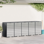 Wheelie Bin Storage for 3 Bins Stainless Steel Anthracite