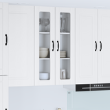 Wall Glass Cabinet LUCCA White 60 x 31 x 100 cm Engineered Wood