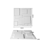 12Pcs 3D Wall Panels 50x50cm DIY Waterproof - Front View