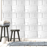 12Pcs 3D Wall Panels 50x50cm DIY Waterproof - Close-Up Angle