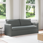 Sofa Dark Grey 196 x 82 x 85 cm Fabric