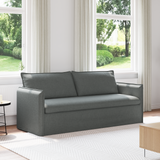 Sofa Dark Grey 196 x 82 x 85 cm Fabric - Front View