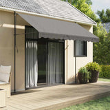 Retractable Awning Anthracite 300x150 cm Fabric and Steel - Front View
