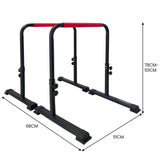 Powertrain Height-Adjustable Dip Bars Pair Load Capacity 200kg Separated Type - Top-Down View