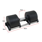 Powertrain Eon 36kg Dial-Up Adjustable Dumbbell Home Gym Weights