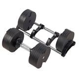 Powertrain Eon 36kg Dial-Up Adjustable Dumbbell Home Gym Weights - 45-Degree Angle