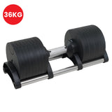 Powertrain Eon 36kg Dial-Up Adjustable Dumbbell Home Gym Weights - Rear View
