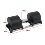 Powertrain Eon 2 x 36kg Dial-Up Adjustable Dumbbell Home Gym Weights