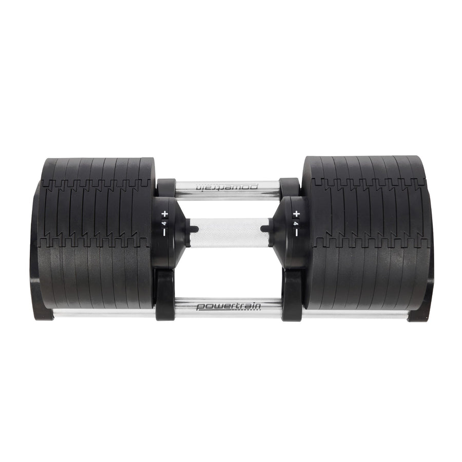 Powertrain Eon 45kg Adjustable Dumbbell Home Gym 9 Strength Training Safety Lock System For Bui
