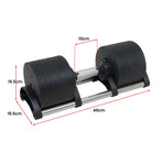 Powertrain Eon 45kg Adjustable Dumbbell Home Gym 9 Strength Training Safety Lock System For Bui