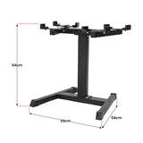 Powertrain Eon 2 x 45kg Adjustable Dumbbells w/ Stand Heavy-Duty Storage Rack Home Gym 9 Streng