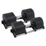 Powertrain Eon 2 x 45kg Adjustable Dumbbells Home Gym 9 Strength Training Safety Lock System Bu